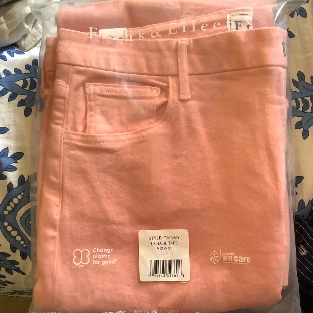 Frank & Eileen Galway Wide Leg Cropped Jeans Taffy SZ 32/12 - Picture 14 of 15